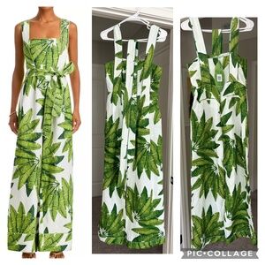 FARM RIO Palm Fan Off White Jumpsuit Women's Size XS NWT